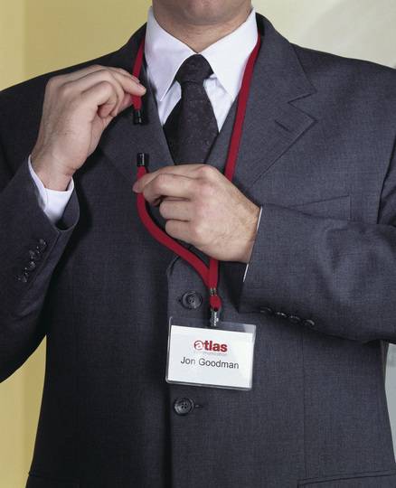 Cordoncino in Tessuto per Portabadge Durable - 44 cm - 8119-03 (Rosso Conf. 10)-1