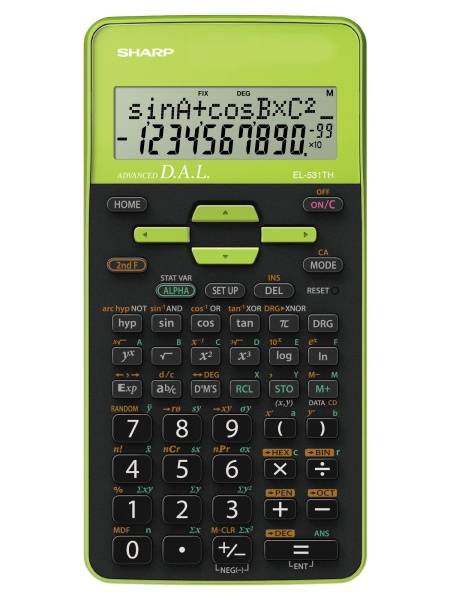 Sharp EL-531TH calcolatrice Tasca Calcolatrice scientifica Nero, Verde-1