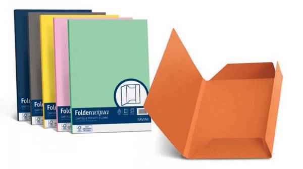 Cartellina atti Favini 3 lembi pz.25 arancio