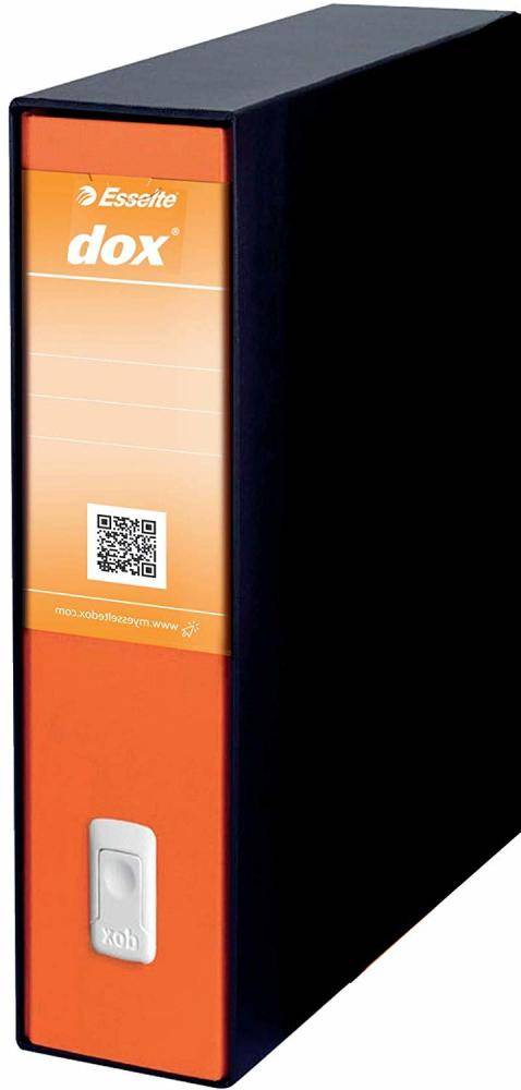 Esselte Dox 2 raccoglitore ad anelli A4 Nero, Arancione-0