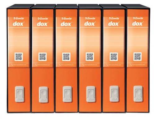 Esselte Dox 2 raccoglitore ad anelli A4 Nero, Arancione-1