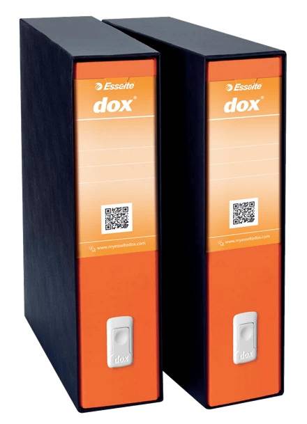 Esselte Dox 2 raccoglitore ad anelli A4 Nero, Arancione-2