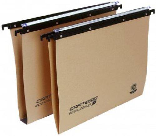 Bertesi Cartesio Ecologica cartella sospesa e accessorio Cartoncino, Polistirolo A4 Marrone 25 pz-1