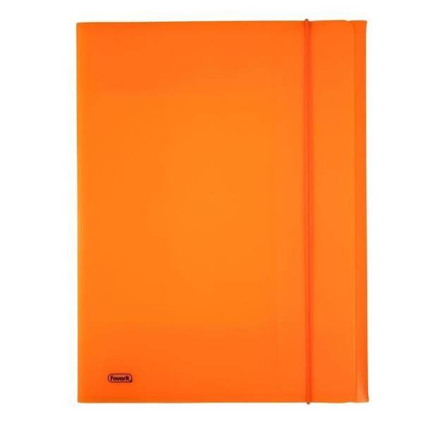 CARTELLINA ELASTICO NEON 24X33 ARANCIO-0