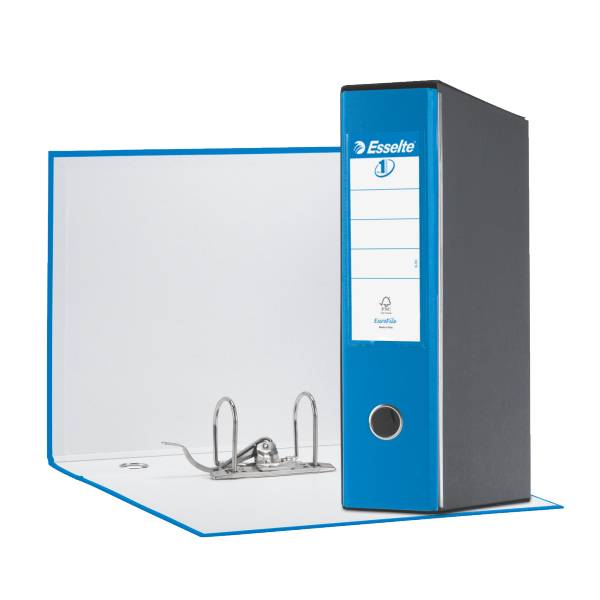 Registratore Eurofile G55 Esselte - Protocollo - Dorso 8 - 23x33 cm - 390755910 (Blu Vivida)-1