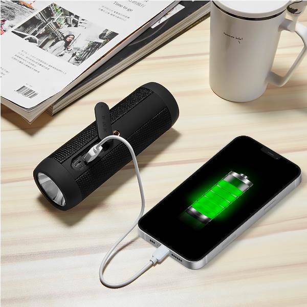 BIKE SPEAKER FLASHLIGHT BLACK-2