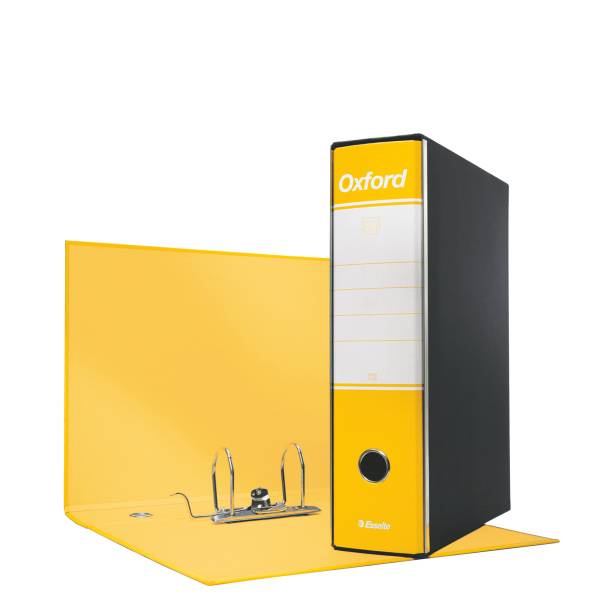 Registratore Oxford G83 Esselte - Commerciale - Dorso 8 - 23x30 cm - 390783090 (Giallo Conf. 6)-2