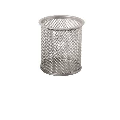 Portapenne a Bicchiere in Rete Metallica Lebez - 8,5x10 cm - 1221-S (Argento)-0