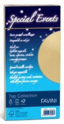 Buste Special Events Metal Favini - 11x22 cm - 120 g - A57Q154 (Crema Conf. 10)-1