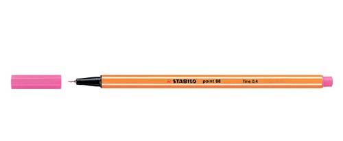 CF10 FINELINER POINT 88 ROSA Stabilo point 88 fineliner con tratto 0 4 mm colore rosa (Conf. 10 pz)-2