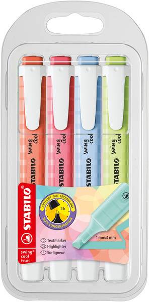 STABILO 275/4-08-1 evidenziatore 4 pz Punta smussata Colori assortiti-1