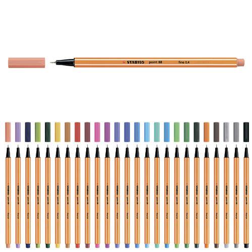 Fineliner Point 88 Stabilo - 0,4 mm - 88/26 (Albicocca Conf. 10)-1