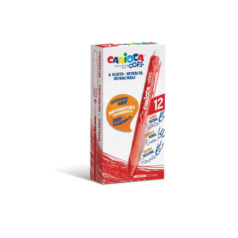 CF12 PENNA CANC.SCATTO ROSSO OOP CF12 PENNA CANCELLABILE ROSSO OOPS-1