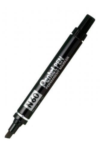 Pentel N 60 marcatore permanente Punta smussata Blu 12 pz-1