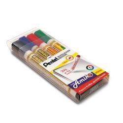 Marcatore per Lavagne MW85 Pentel - Punta Tonda - 4,4 mm - 0100863 (Assortiti Conf. 4)-2