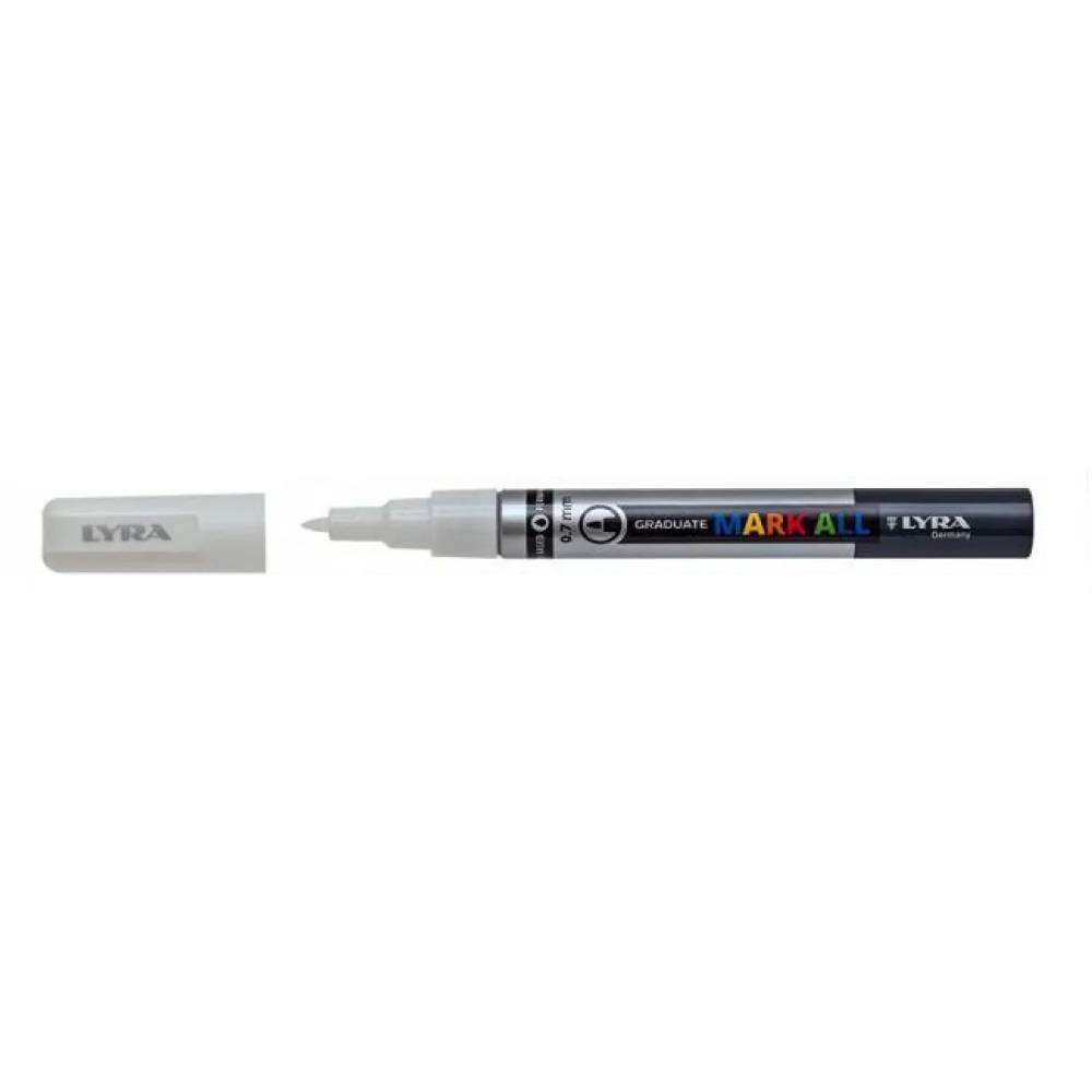 Lyra Graduate Mark All marcatore permanente Punta a ogiva/sottile Bianco 6 pz-1