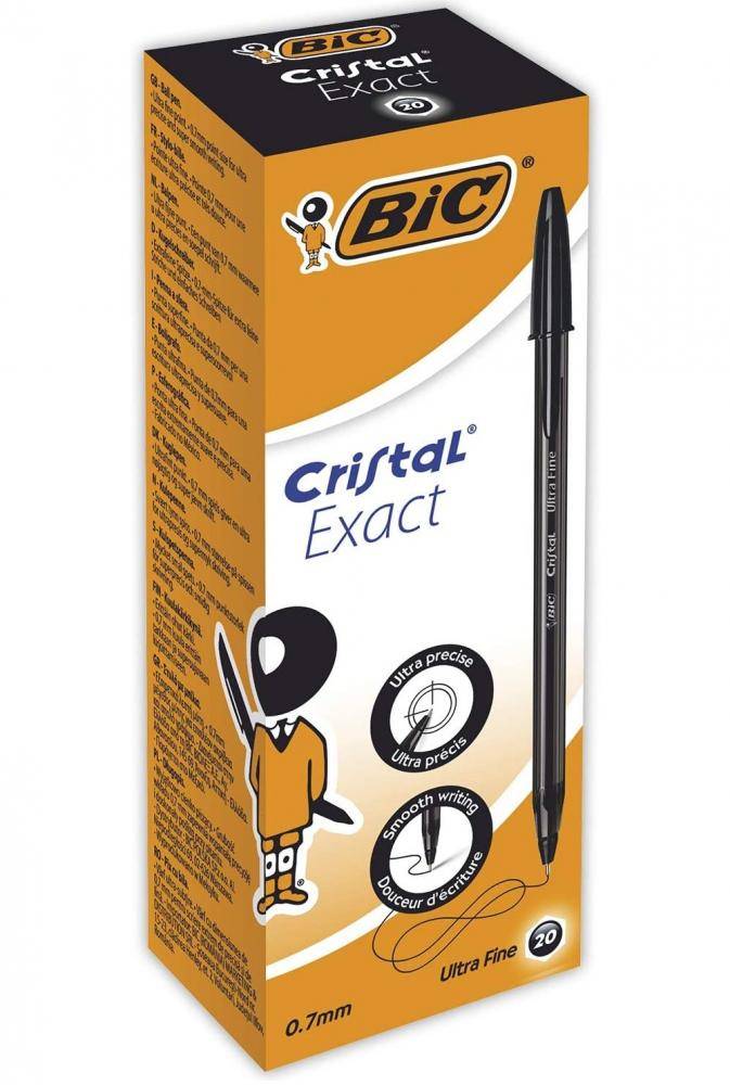 BIC Cristal Exact Nero Penna a sfera Ultra sottile 20 pz-1