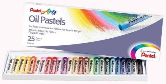 Pastelli a Olio Pentel - 8 mm - 0100525 (Assortiti Conf. 25)-2