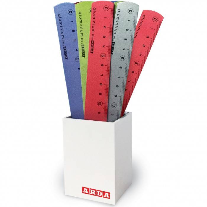 Esp. righello alluminio frost color 20 cm pz.24-0