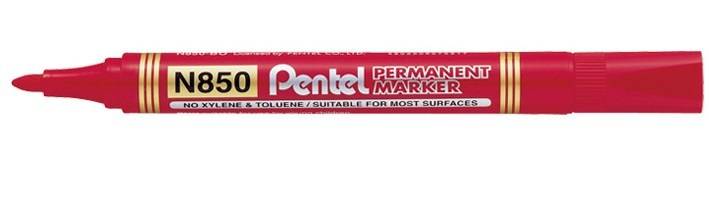 Pentel N850 marcatore permanente Rosso 12 pz-0