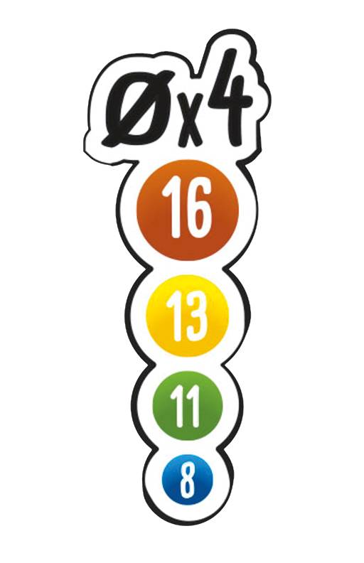 TEMPERAMATITE CROC APE 2 FORI TEMPERAMATITE CROC CROC UNIVERSAL APE 2 FORI 4 DIAMETRI 8 11 13 16 MM.IN BLISTER-1