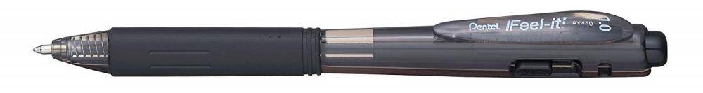 Pentel Feel-it! WOW! Nero Penna a sfera retrattile a clip 12 pz-0