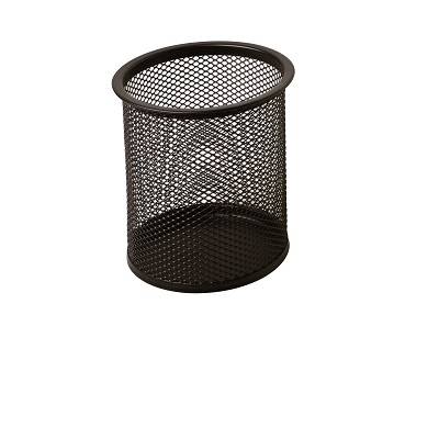 Portapenne a Bicchiere in Rete Metallica Lebez - 8,5x10 cm - 1221-N (Nero)-0
