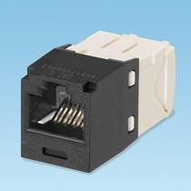 PRESA MINICOM RJ45U CAT.6 NERO PRESA MINICOM RJ45 NON SCHERMATA CAT.6 TOOL-LESS CONDUTTORE SOLIDO E TREFOLO AWG22-AWG2-2