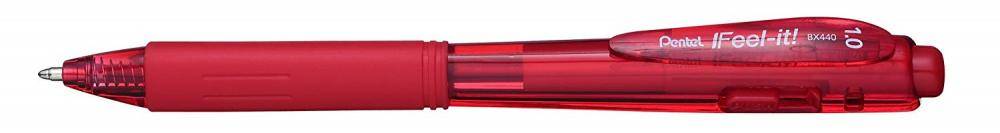 Pentel Feel-it! WOW! Rosso Penna a sfera retrattile a clip 12 pz-0