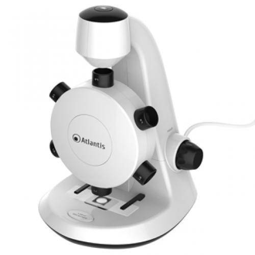 MICROSCOPIO Digitale ATLANTIS E45-MS737 USB UXGA 1600x1200 6 torrette di ingrandimento da 100x a 600x CMOS-0