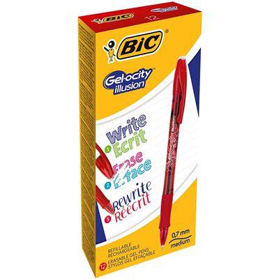 BIC Gel-ocity illusion Penna in gel con cappuccio Rosso 12 pz-2