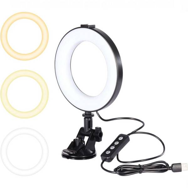 Kit Illuminazione Video Ring Light Usb Live Streaming Con Treppiede E Supporto A Ventosa