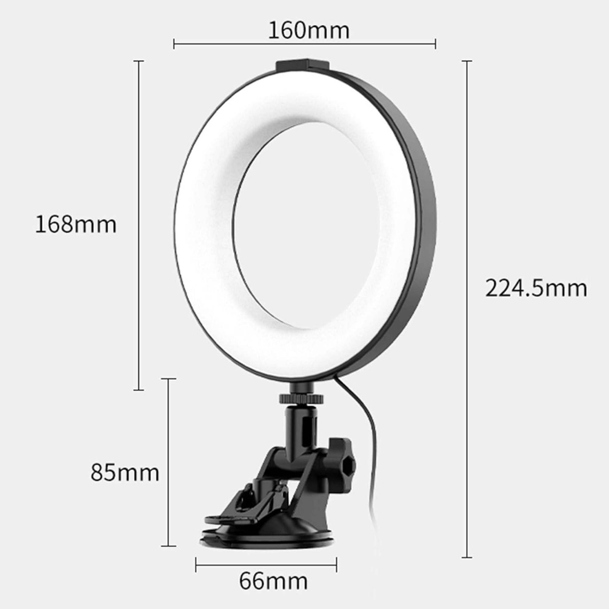 Kit Illuminazione Video Ring Light Usb Live Streaming Con Treppiede E Supporto A Ventosa-4