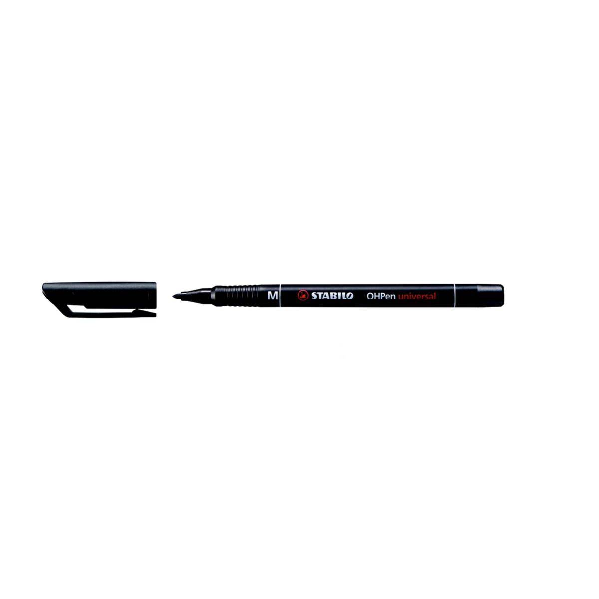 10 X Pennarello Indelebile Nero Stabilo Ohpen Punta 1mm Penna Marker-3