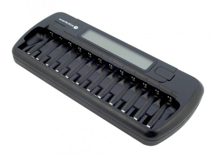 Everactive NC-1200-Microprocessor Caricatore NIMH controllato con display LCD per batteria 1-12 AA/AAA (NC-1200)-2