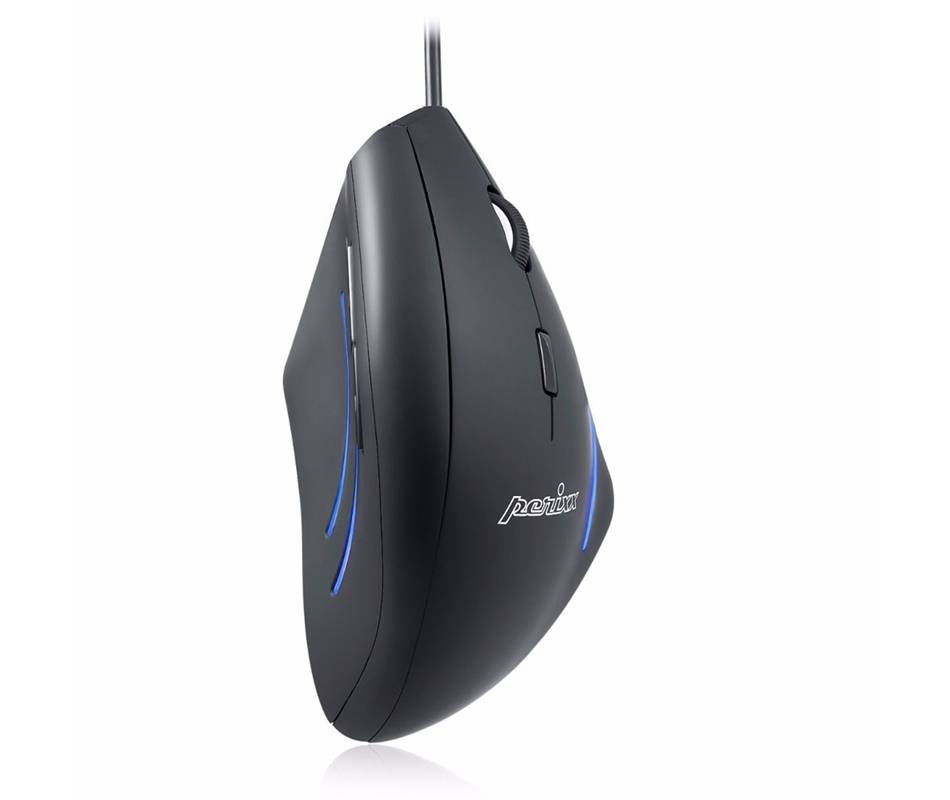 Perixx PERIMICE-508 Mouse ergonomico USB Ottico Nero 6 Tasti 1000 dpi Ergonomico-4