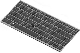 HP - Ersatztastatur Notebook - hinterleuchtet - Norwegisch - für EliteBook 745 G5, 840 G5, Mobile Thin Client mt44, mt45-0