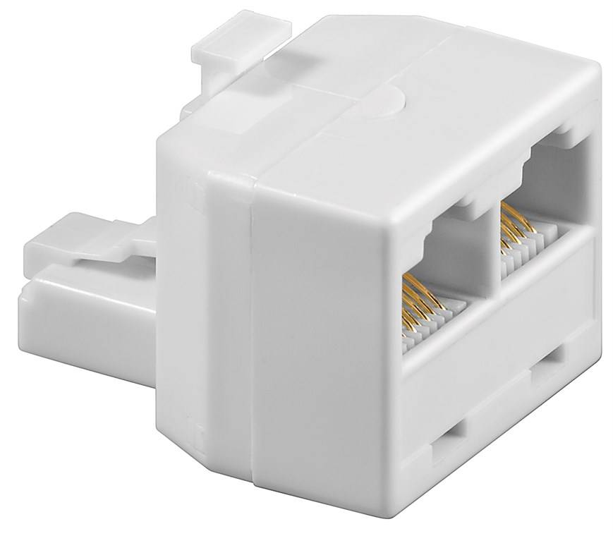 Goobay Adattatore T ISDN bianco Spina RJ45 (8P8C) > 2x prese RJ45 (8P8C)-0