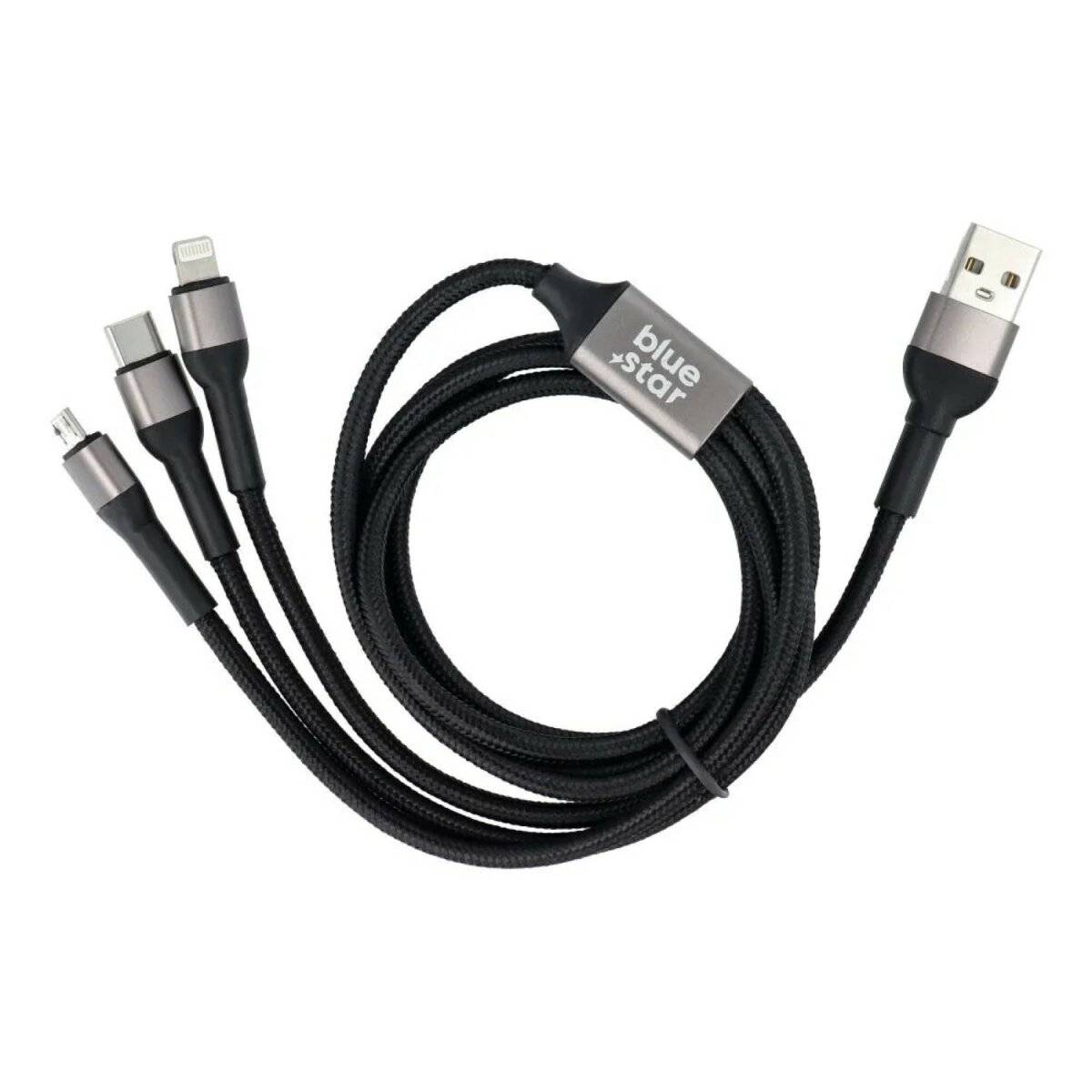 Cavo dati Blue Star – 3in1 con prese Micro-USB, USB-C e iPhone-0