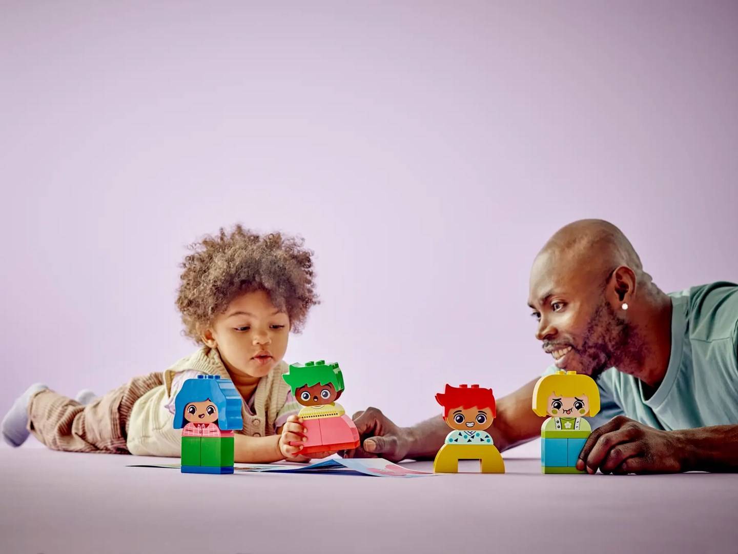 Lego duplo forti sentimenti ed emozioni gioco impilabile e personalizzbile con 23 mattoncini e 4 personaggi-5