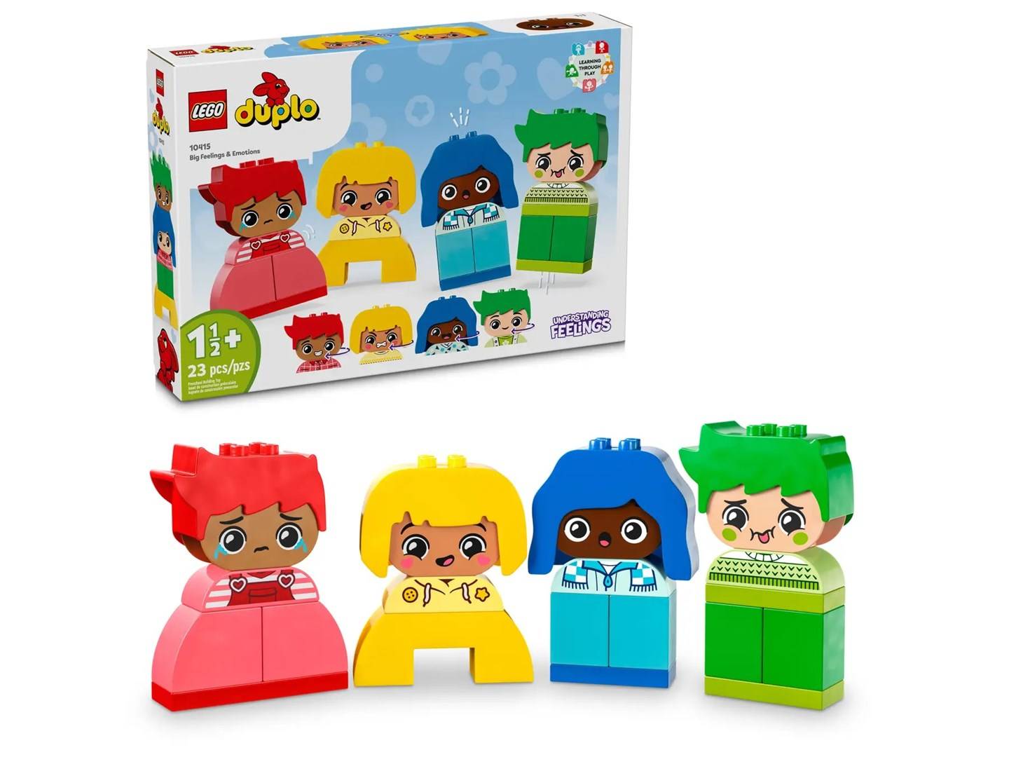 Lego duplo forti sentimenti ed emozioni gioco impilabile e personalizzbile con 23 mattoncini e 4 personaggi-0