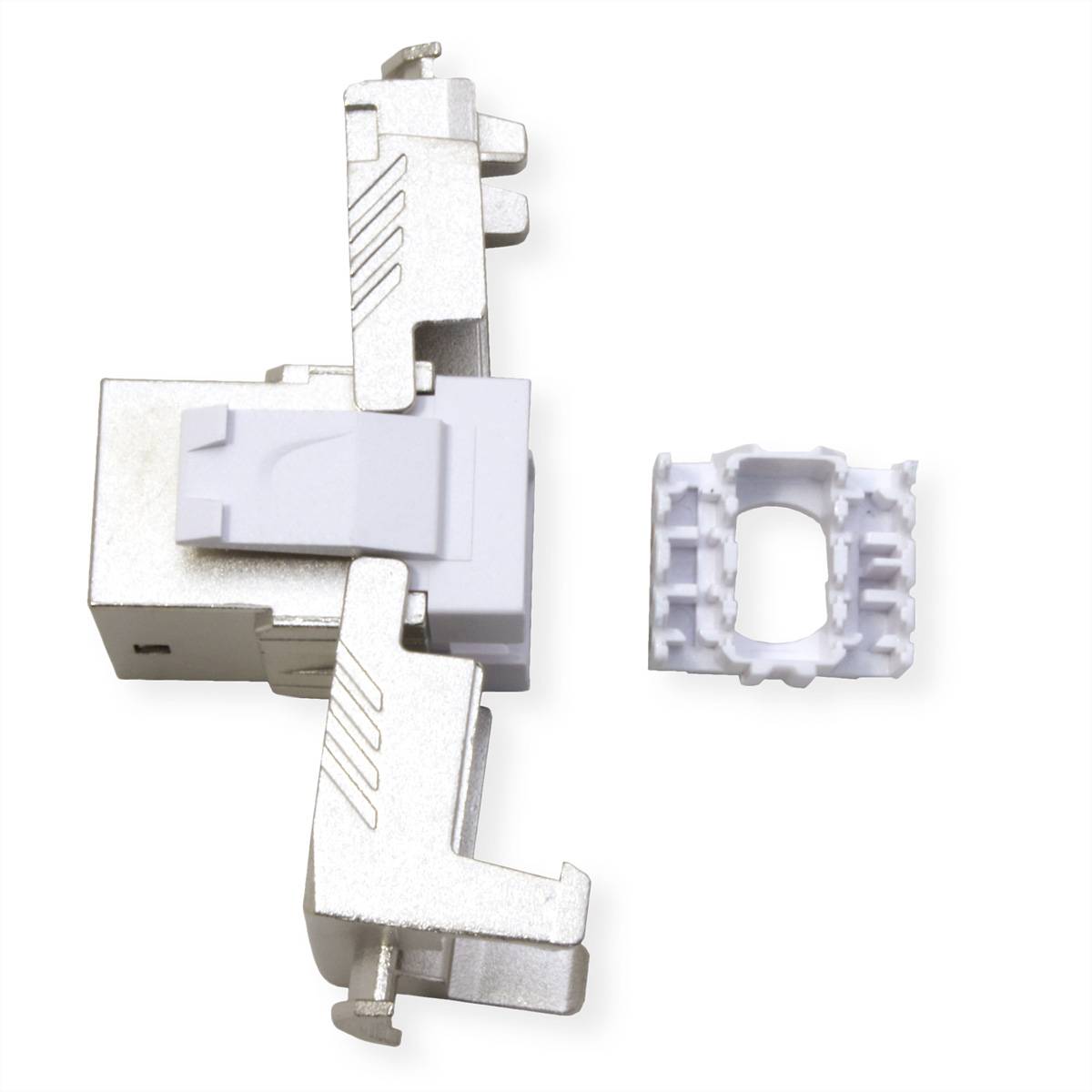 ROLINE Cat.6A (Classe EA) Keystone, RJ-45, schermato, senza attrezzi, GHMT, colore argento-2
