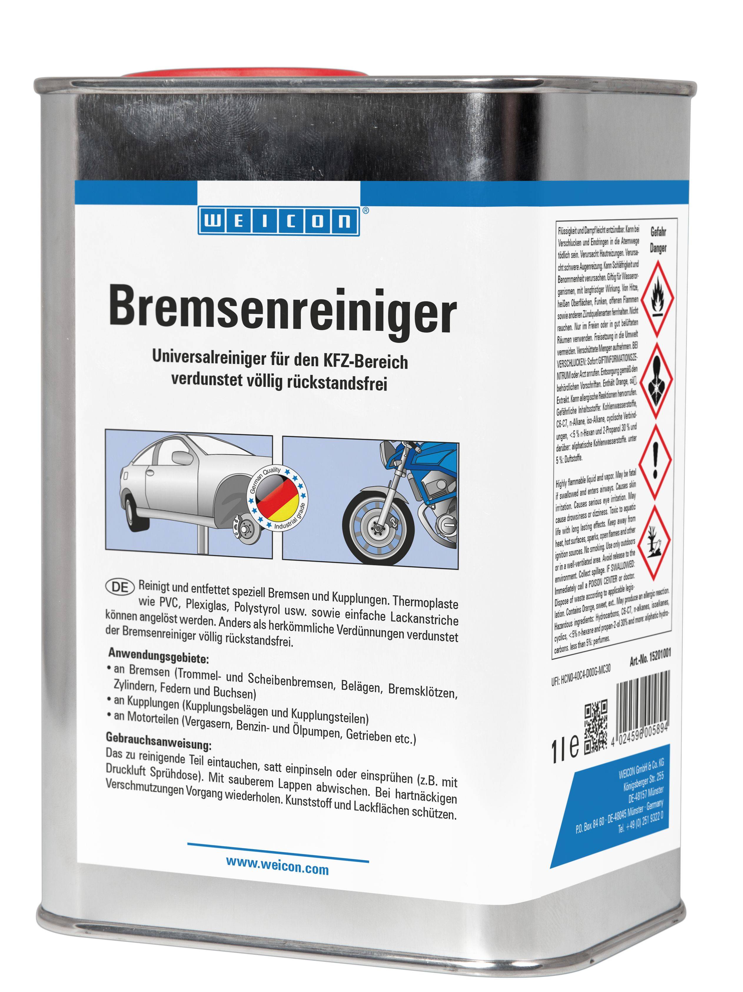 Detergenti e sgrassanti WEICON 15201001 Brake Cleaner 1 L-0