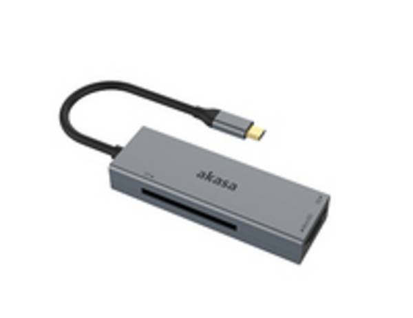Akasa AK-CR-09BK - CF - MicroSD (TransFlash) - SD - SDHC - SDXC - Grau - 5000 Mbit/s - macOS - Windows XP/7/8/10 - Chrom