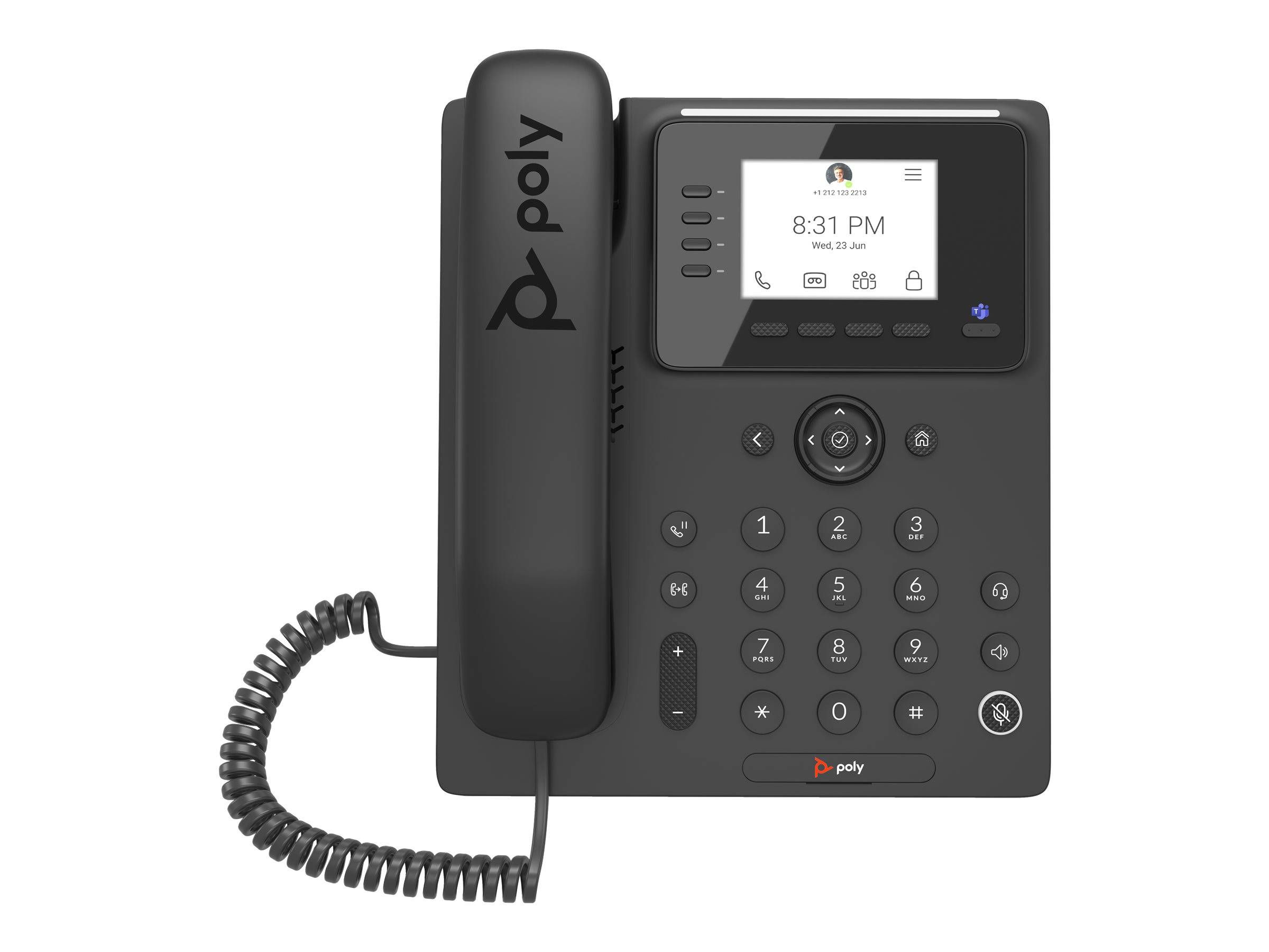HP Poly CCX 350 Business Media Phone for Microsoft Teams and PoE-enabled telefono IP Nero LCD-1