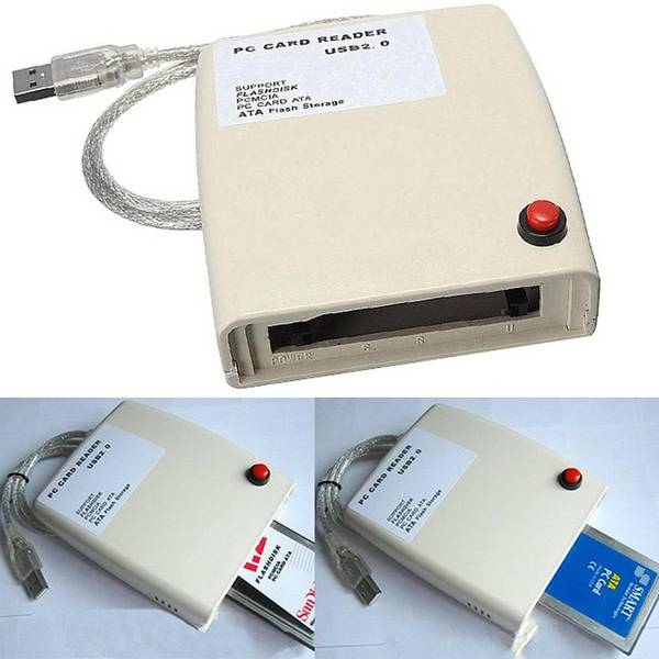 Card Reader Lettore Schede Di Memoria Flash Disk Ata Pcmcia Da Usb A 68 Pin