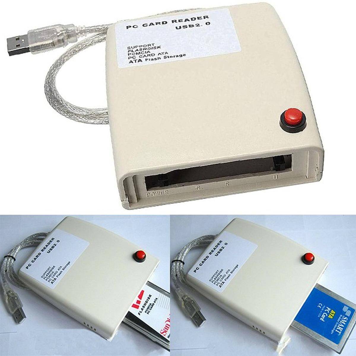 Card Reader Lettore Schede Di Memoria Flash Disk Ata Pcmcia Da Usb A 68 Pin-0