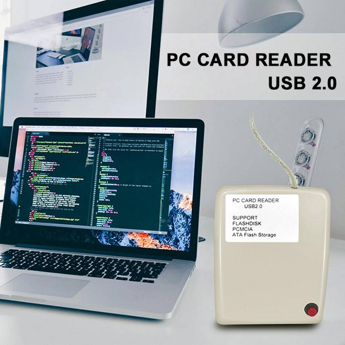 Card Reader Lettore Schede Di Memoria Flash Disk Ata Pcmcia Da Usb A 68 Pin-2