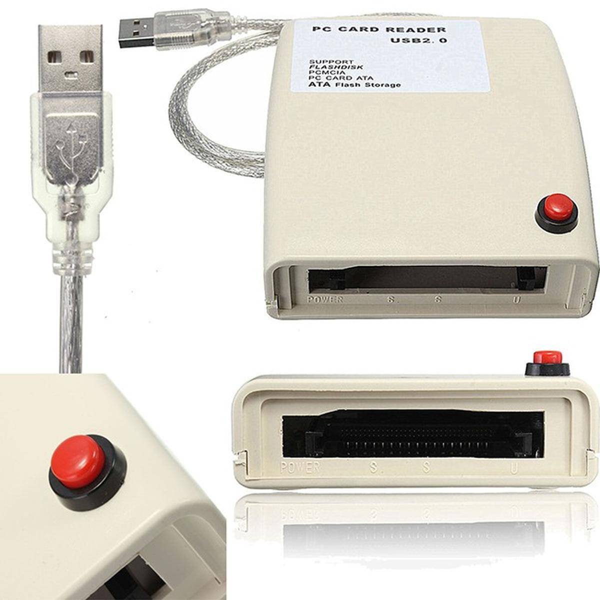 Card Reader Lettore Schede Di Memoria Flash Disk Ata Pcmcia Da Usb A 68 Pin-3