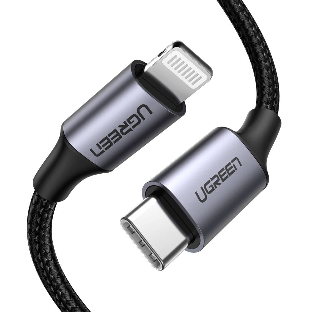 UGREEN Cavo USB Spina USB-C®, Connettore Apple Lightning 1.00 m Grigio 60759-1
